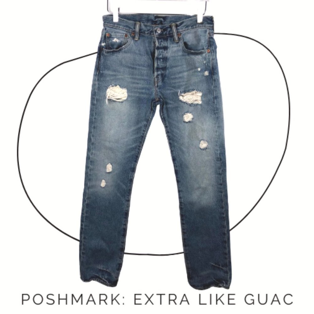 Levi's 501 Distressed Jeans